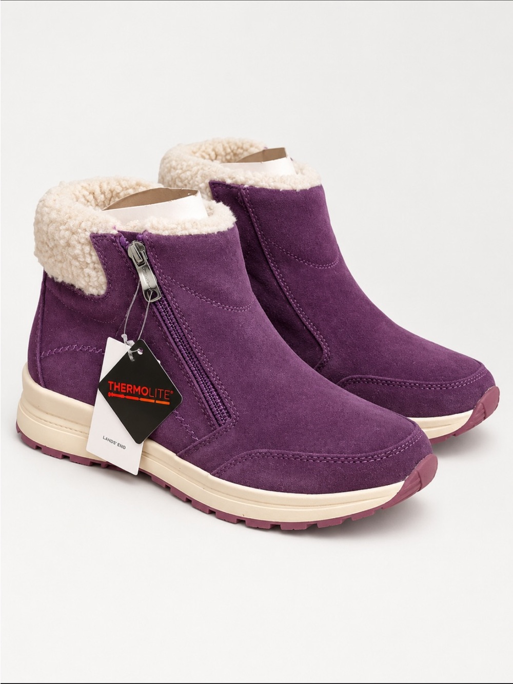 LandsEnd Transitional Insulated Snow Boots Mid Weight Warm Winter Booties
